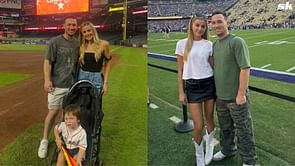 Alex Bregman's wife Reagan turns up the glamor in denim shirt dress, chic brown boots & dazzling cross pendant
