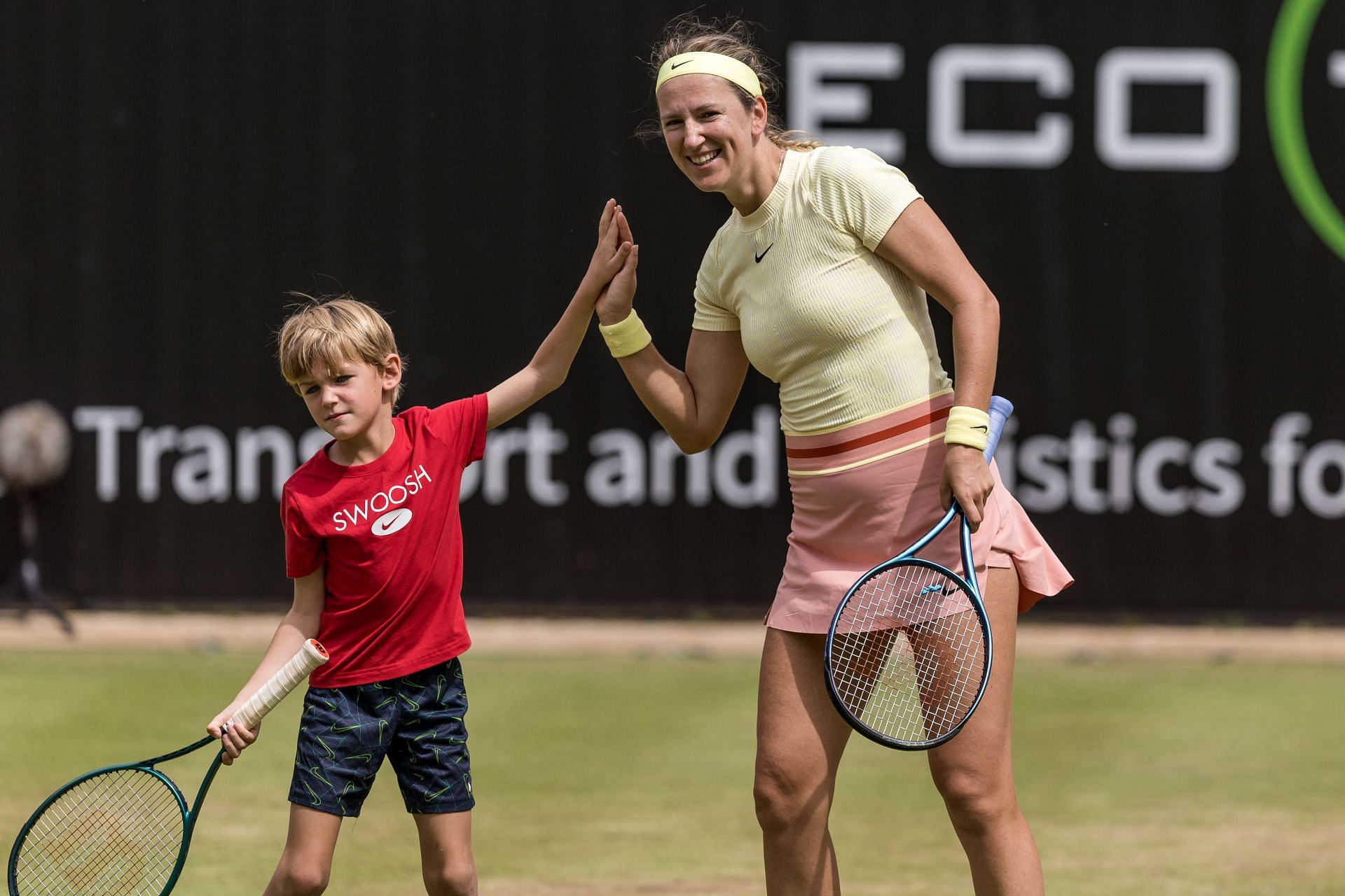 Victoria Azarenka and her son Leo at the 2024 Ecotrans Ladies Open Berlin (Image source: Getty)