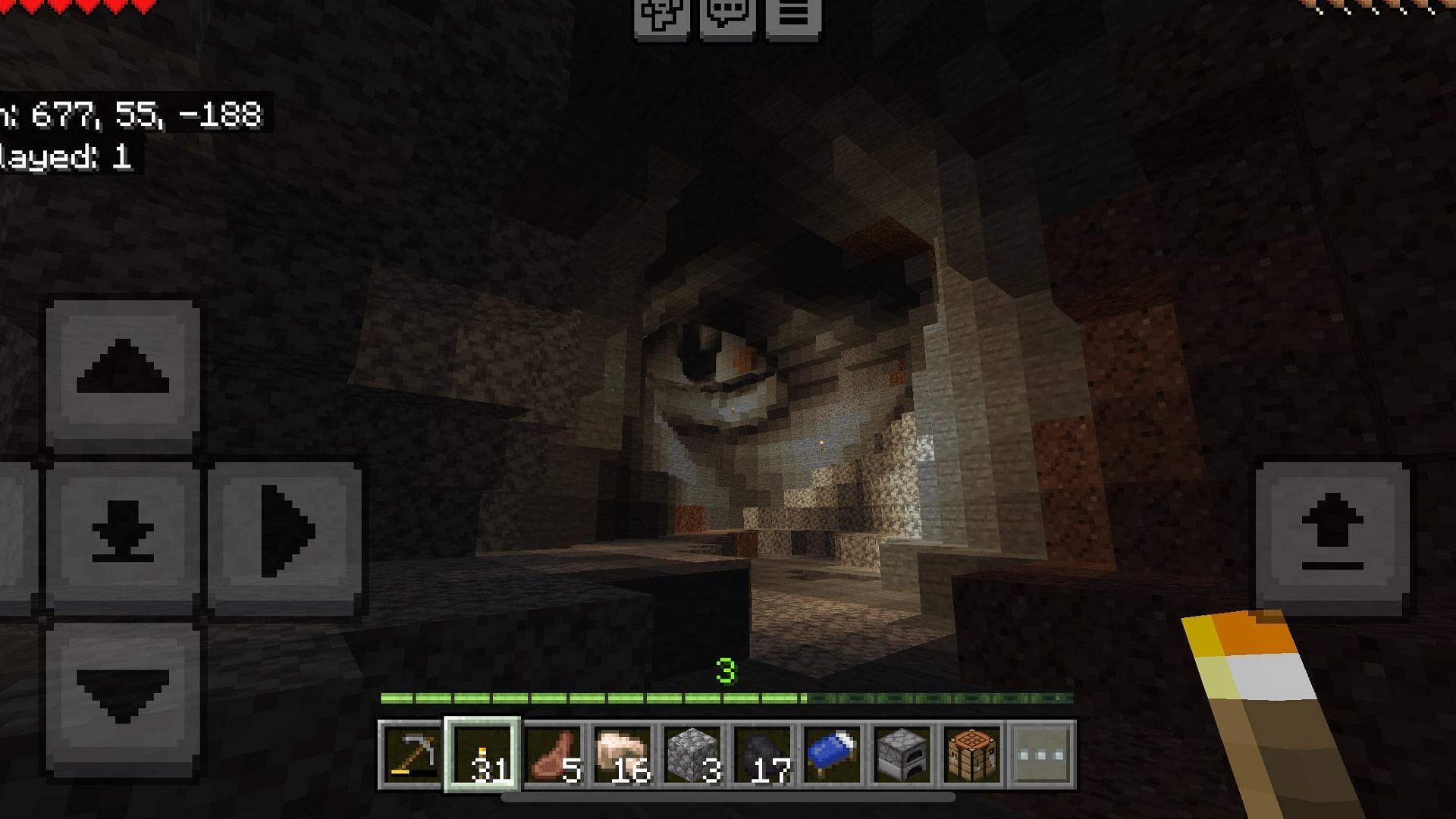 Eye in the cave structure in Minecraft