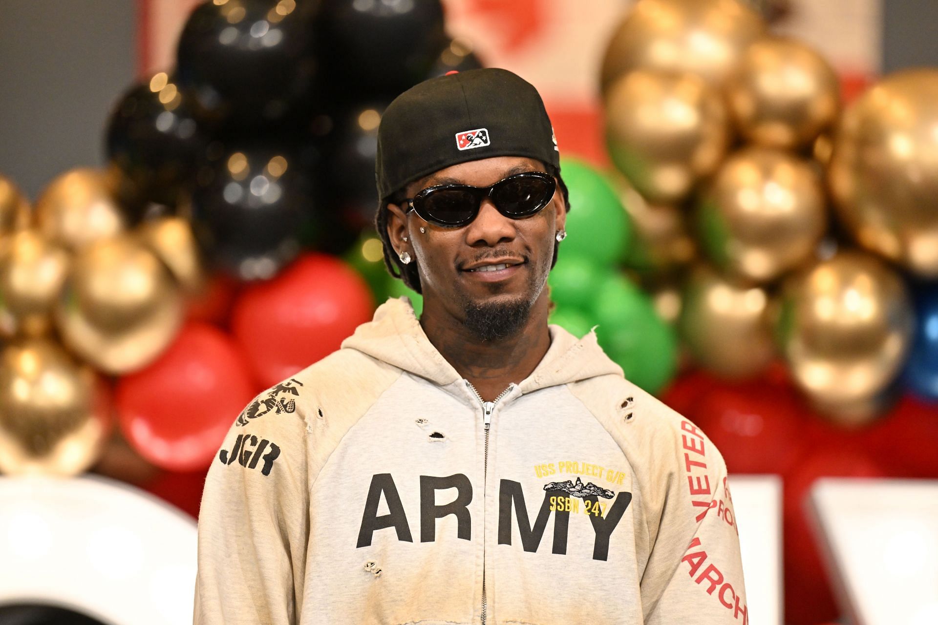 Nouveau Bar &amp; Grill Winter Wonderland Experience Holiday Toy Drive With Offset - Source: Getty