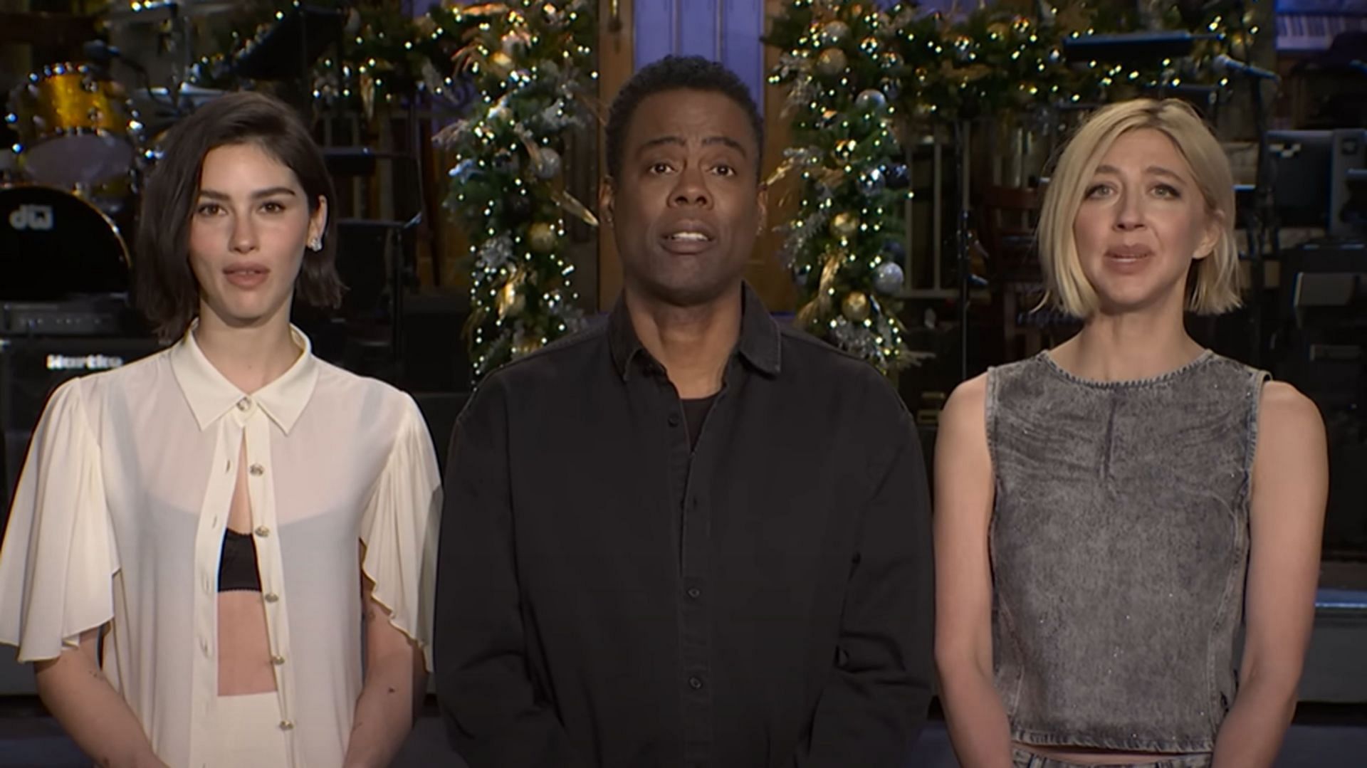 Chris Rock Gracie Abrams and Heidi Gardner ( Images via youtube/@ Saturday Night Live)