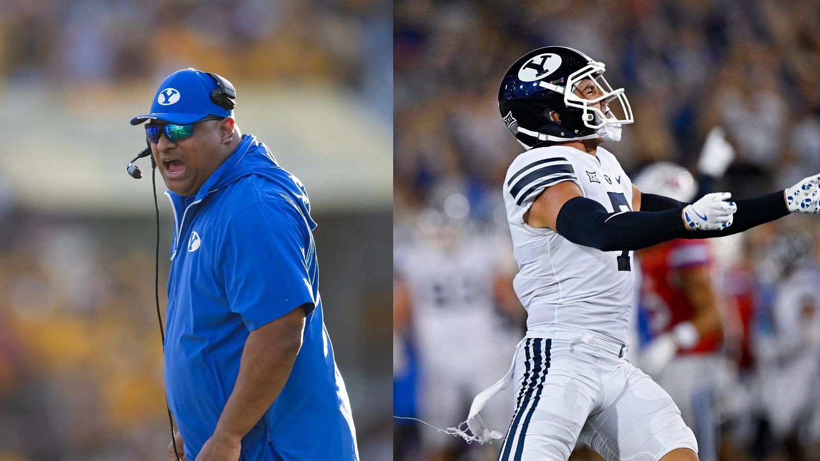 BYU coach Kalani Sitake has lost some significant players in the transfer portal including safety Crew Wakley. (Photo Credits: IMAGN)