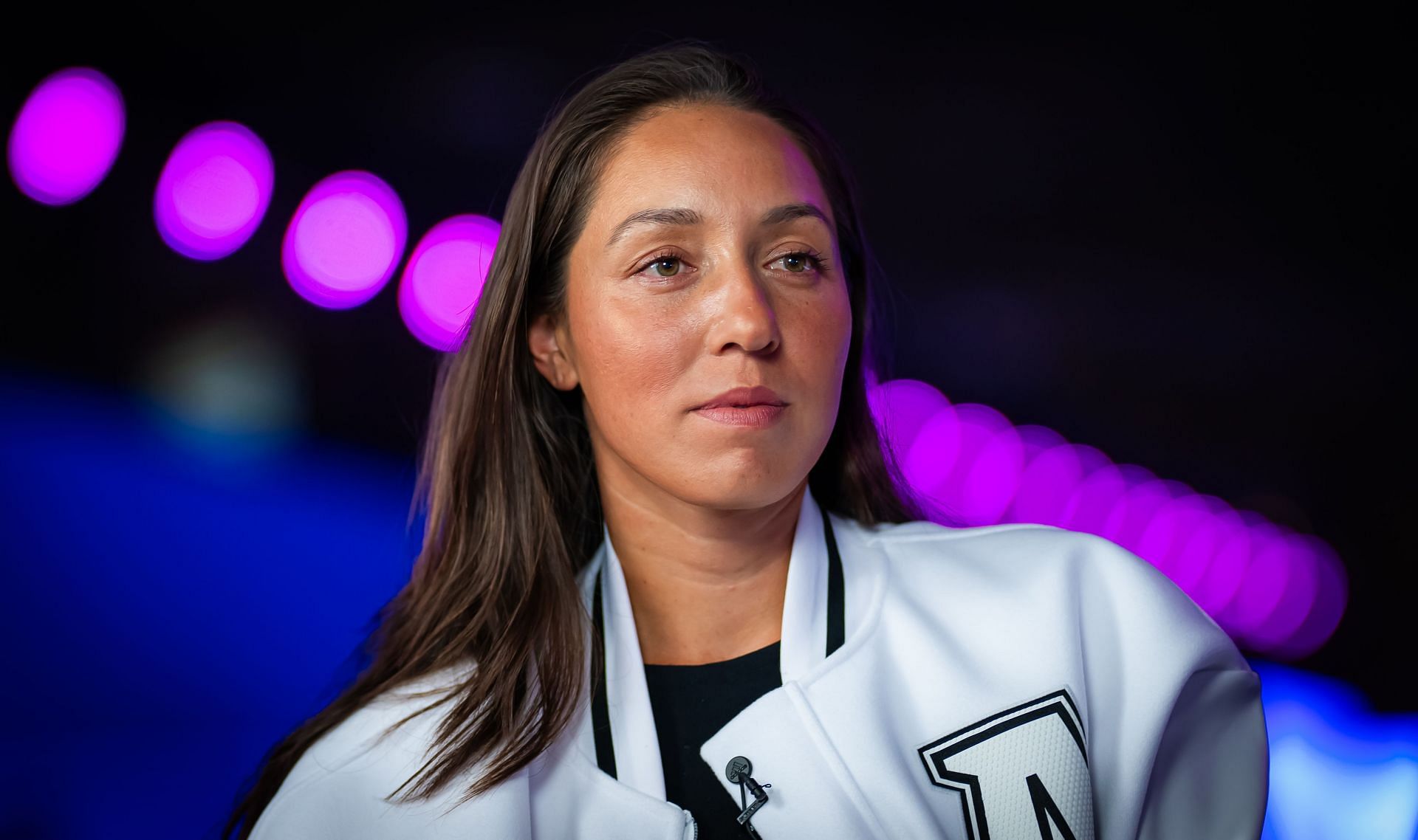 Jessica Pegula speaking to the media [Image Source: Getty Images]