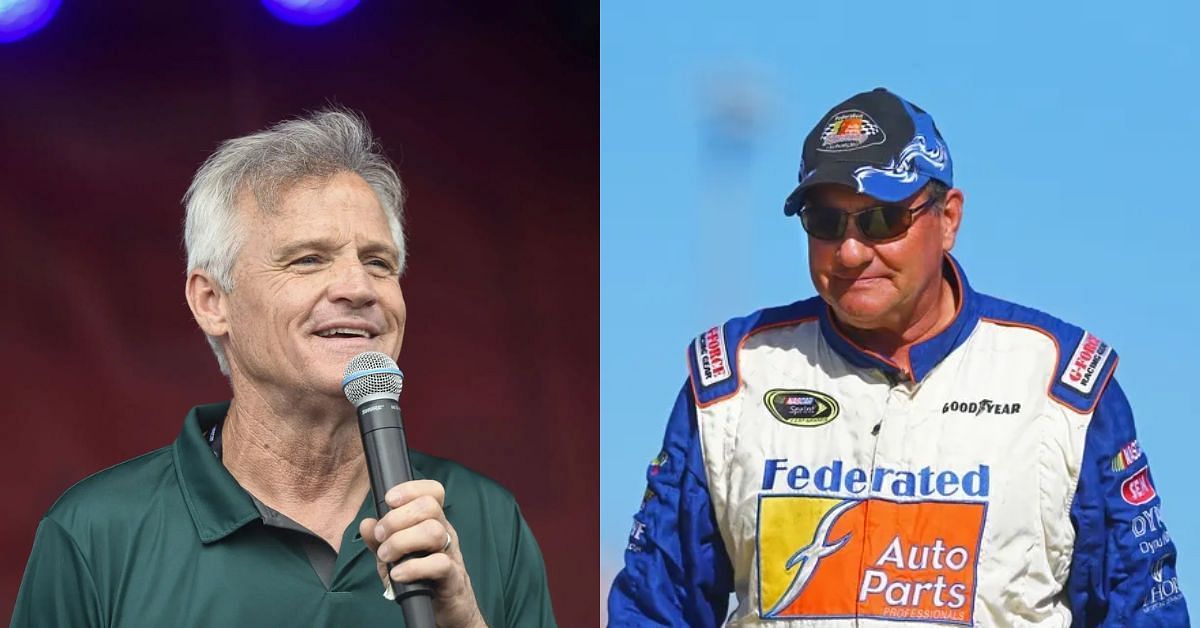 Kenny Wallace (L) reacted to Ken Schrader