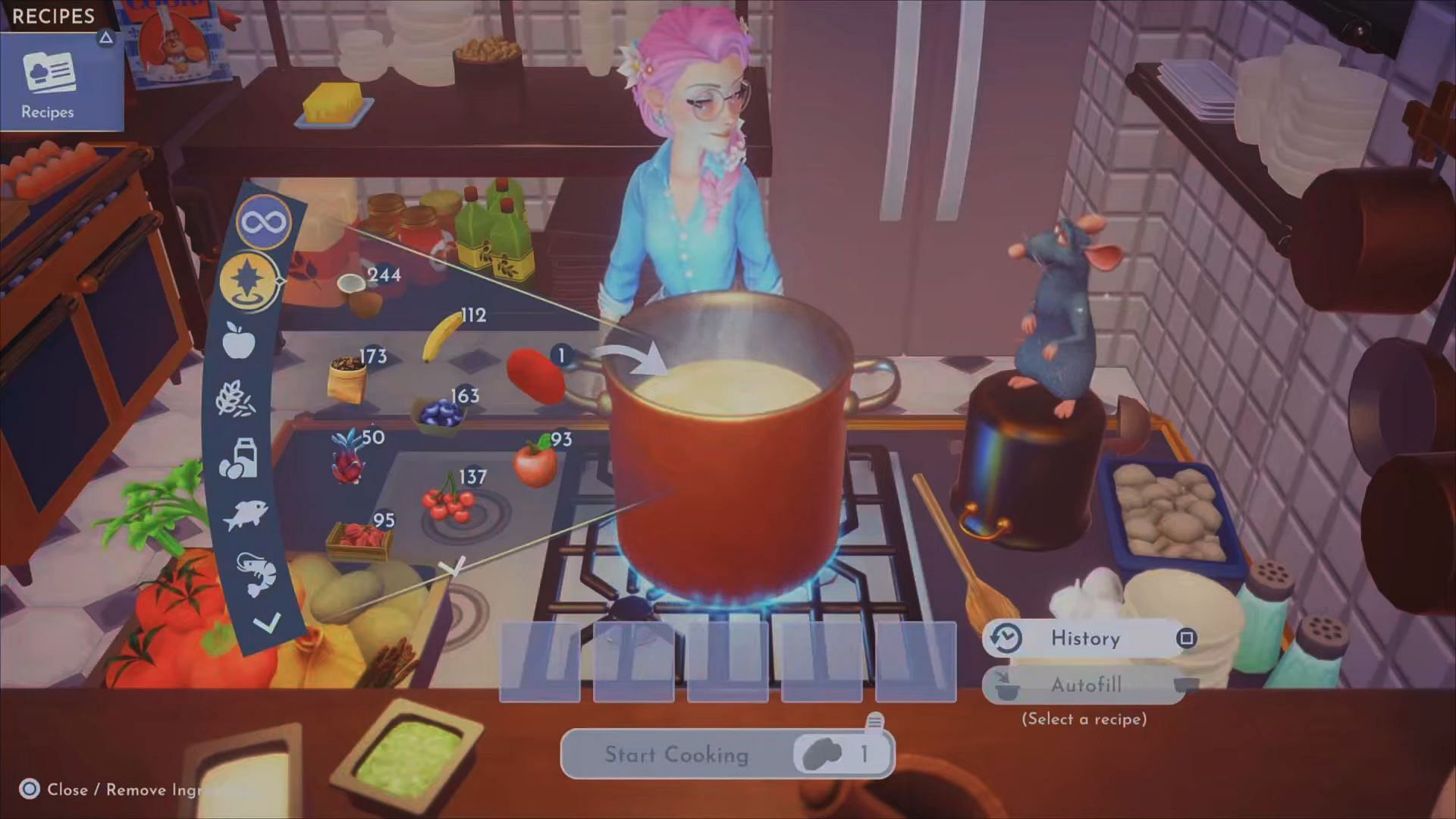 You need four ingredients to prepare the dish (Image via YouTube/@Sparkles Gaming || Gameloft)