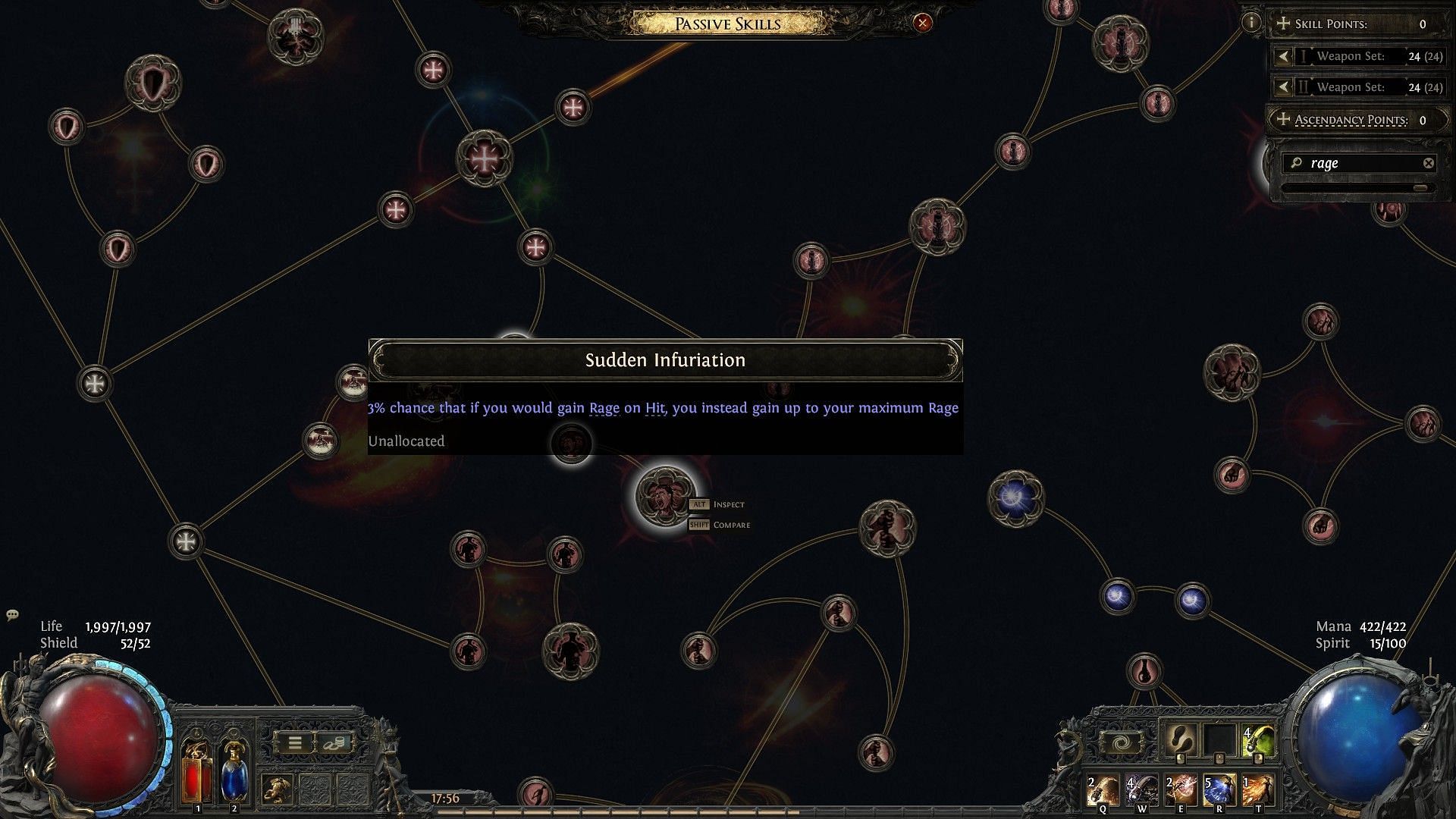 One of many passive nodes for Rage (Image via GGG)