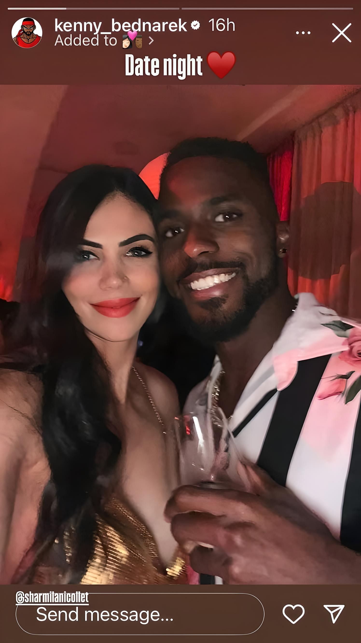 Kenny Bednarek and Sharmila Nicollet during their Date Night/ Source: Instagram/ @kenny_bednarek