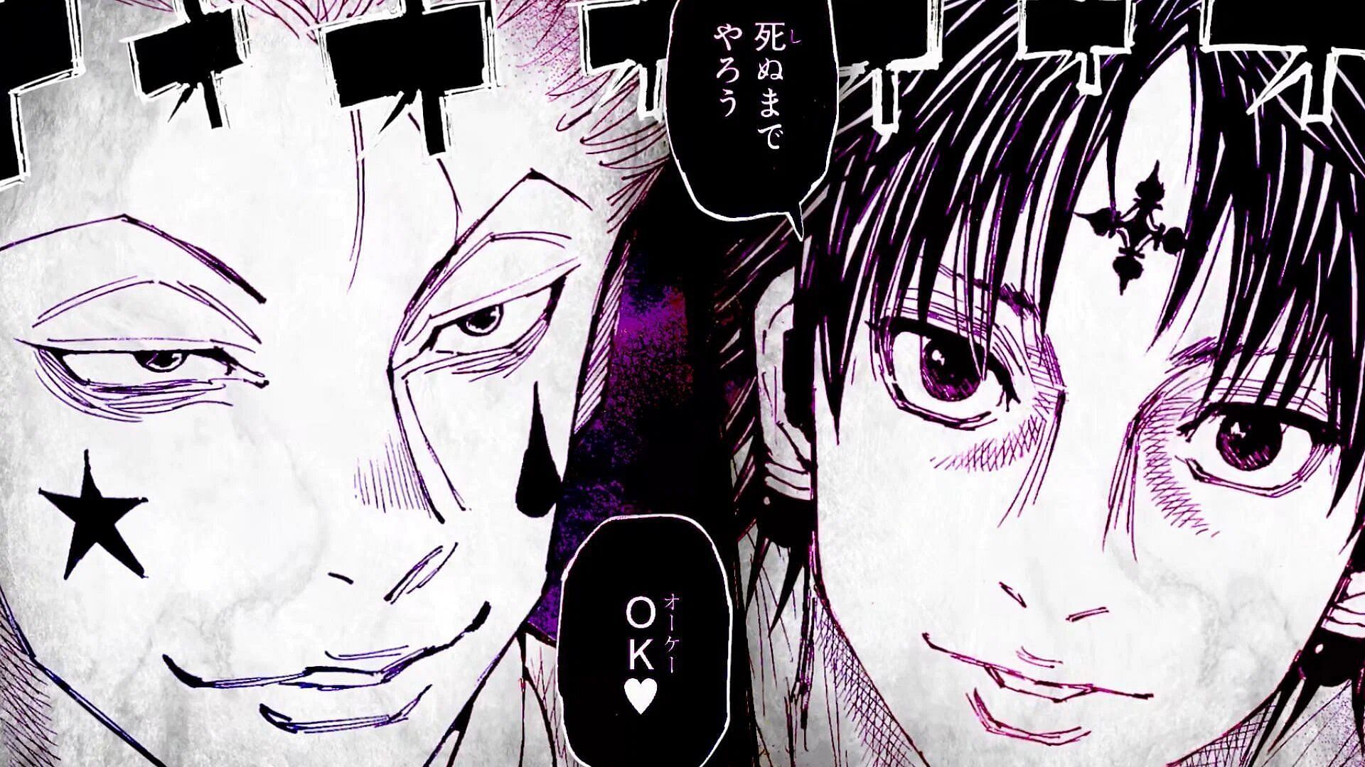 Hisoka vs. Chrollo taking place in the manga (Image via Shueisha).