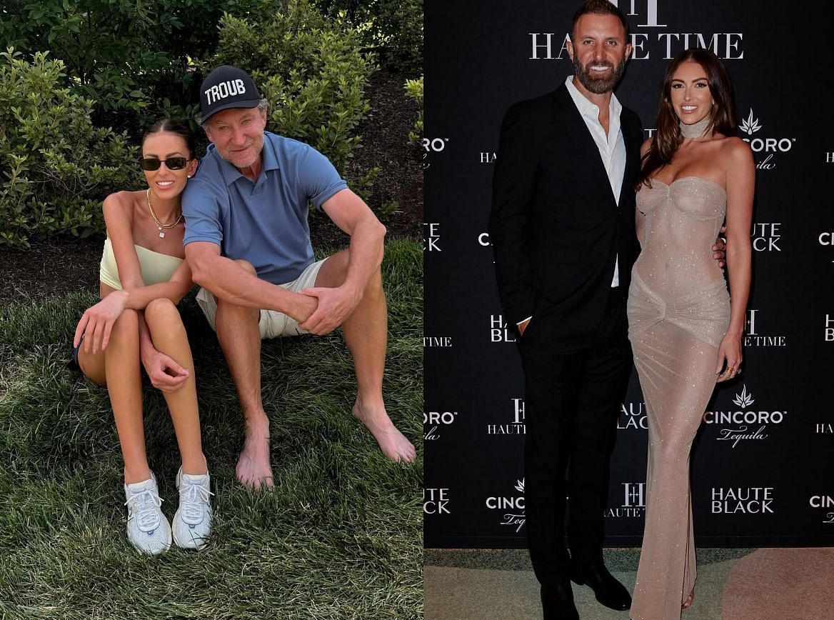 Paulina Gretzky with Father Wayne (Left), her Husband Dustin Johnson (Right) [via IG/@paulinagretzky]