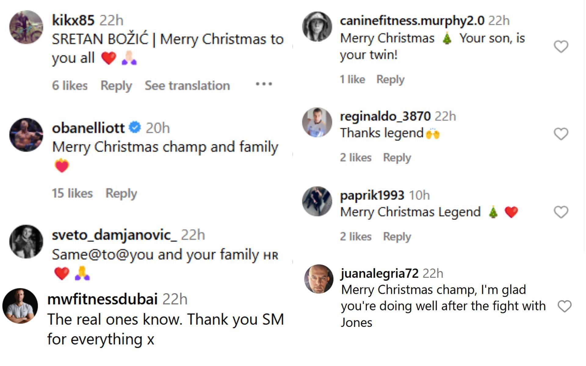 Comments on the post. [Screenshots courtesy: @stipemiocic on Instagram]