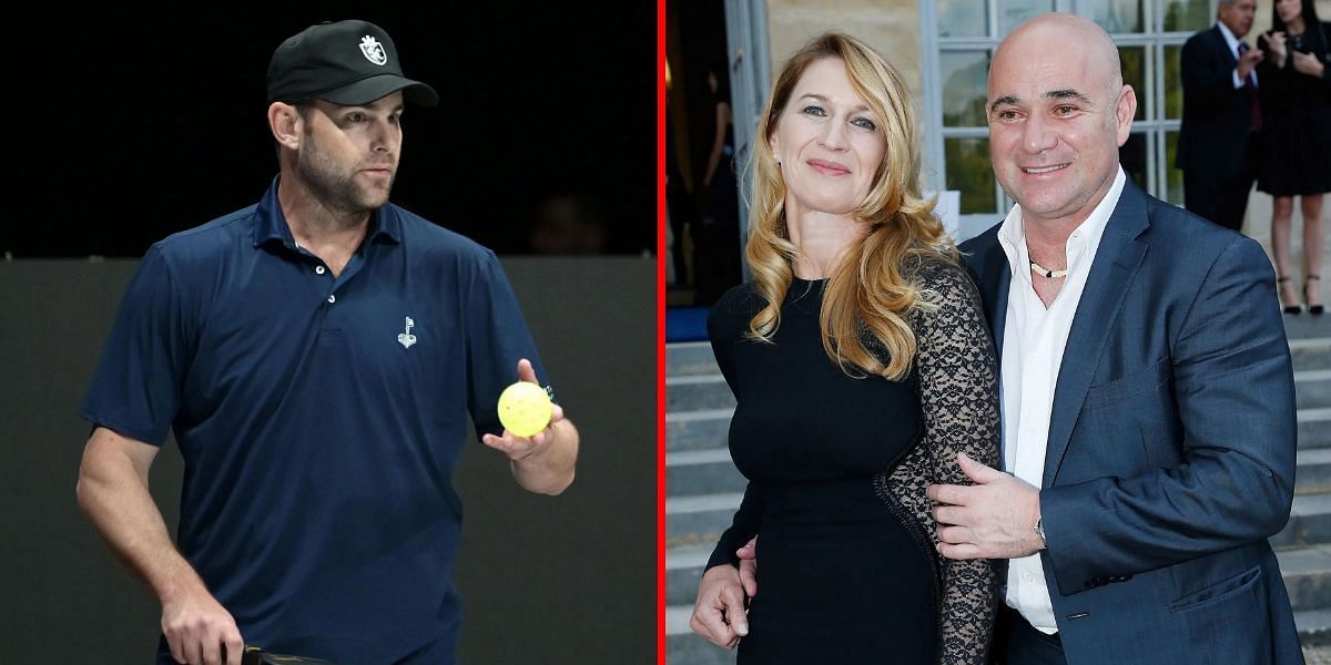 Steffi Graf &amp; Andre Agassi (L), Andy Roddick (R) | Getty