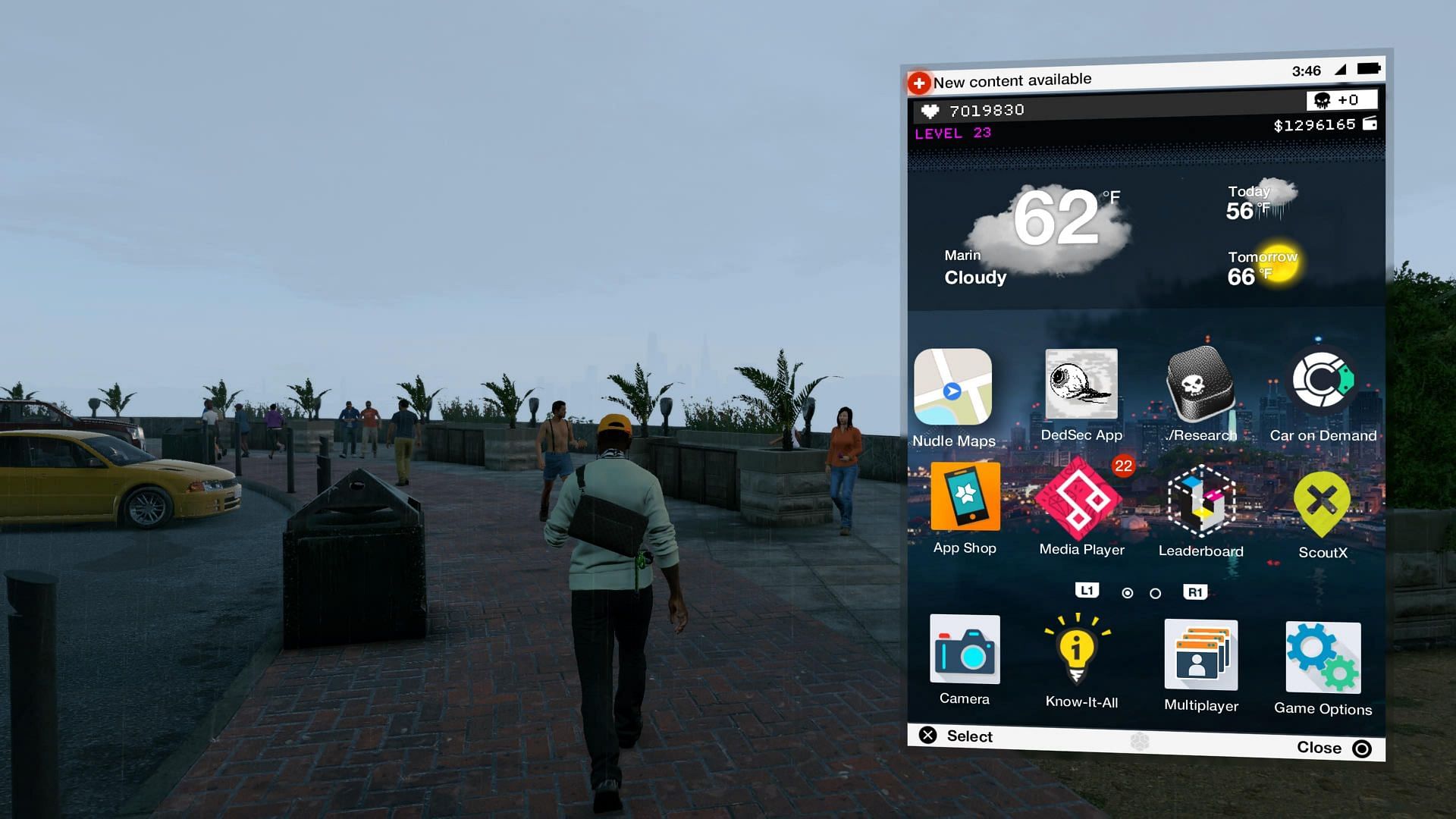 The in-game phone in Watch Dogs 2 has a variety of &quot;downloadable&quot; apps, adding to the realism (Image via Ubisoft)