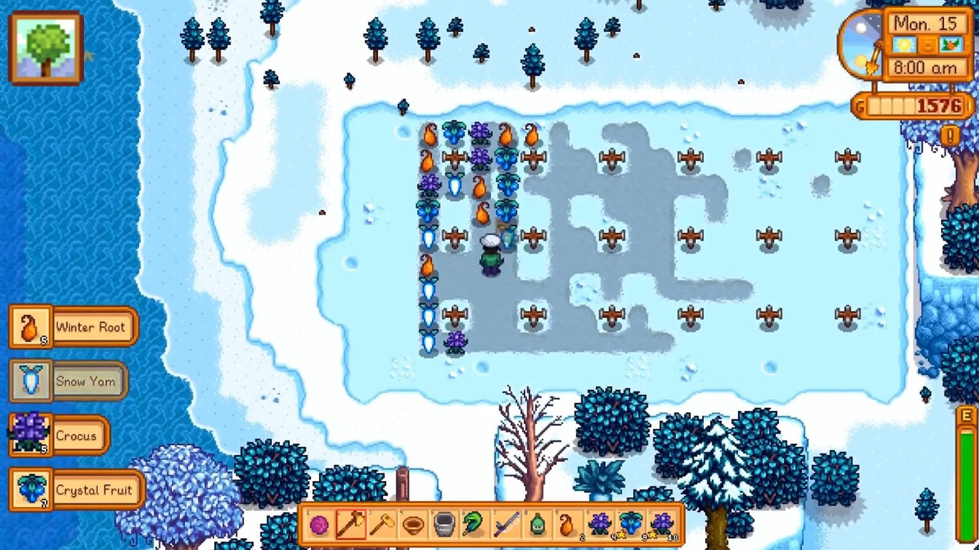 Winter season items (Image via ConcernedApe || YouTube/@Salmence)