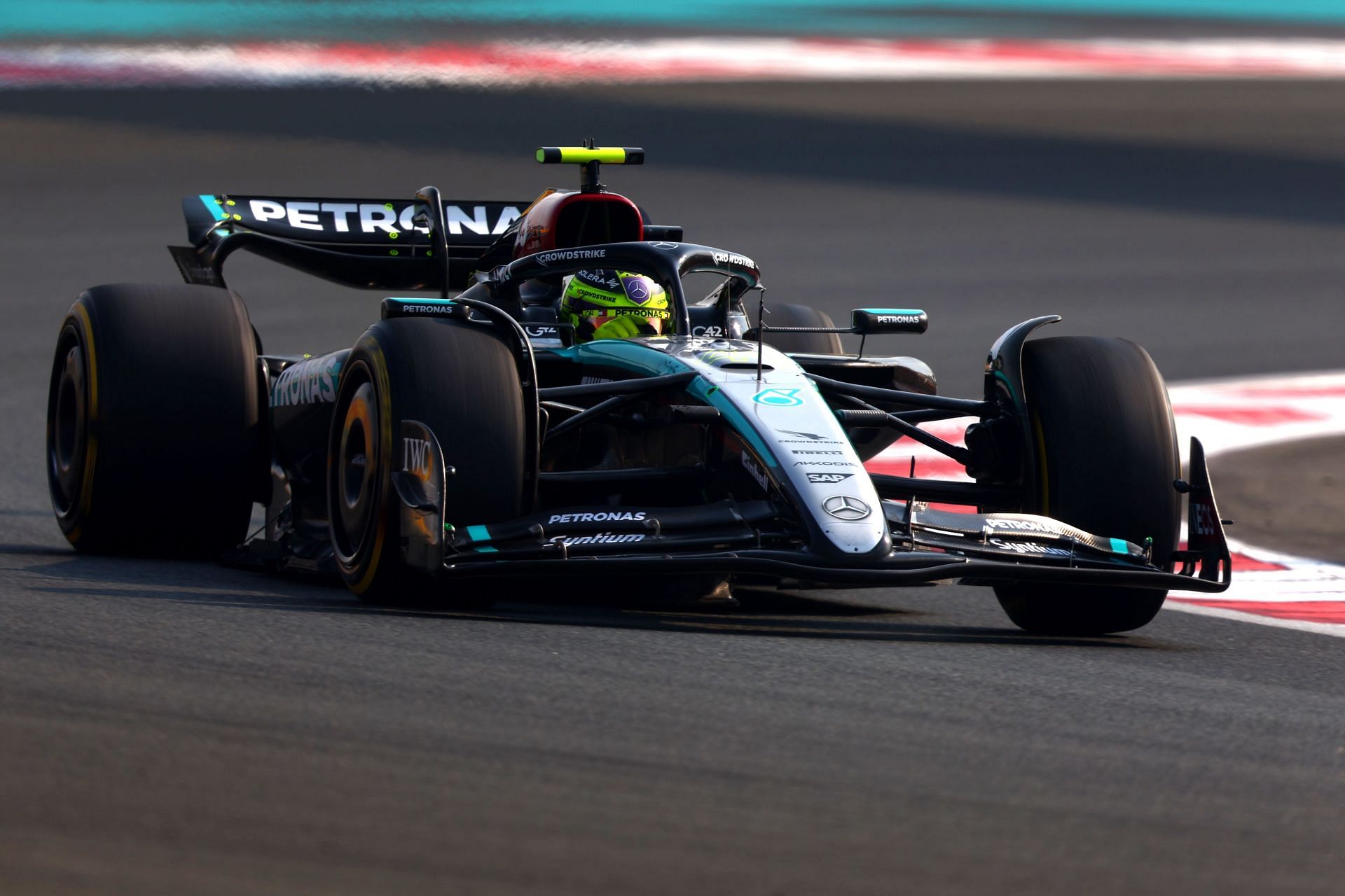 Lewis Hamilton of Great Britain driving the (44) Mercedes AMG Petronas F1 Team W15 - Source: Getty