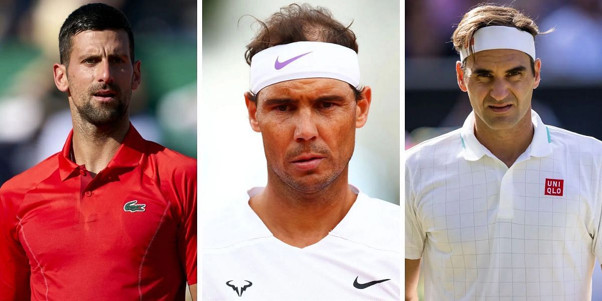 Novak Djokovic, Rafael Nadal and Roger Federer