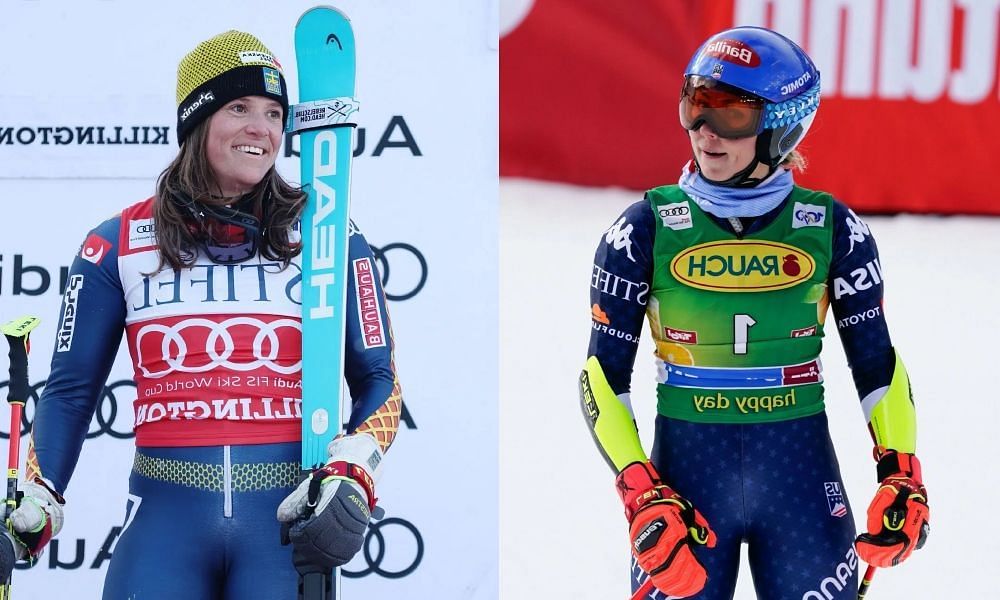 Mikaela Shiffrin and Sara Hector 