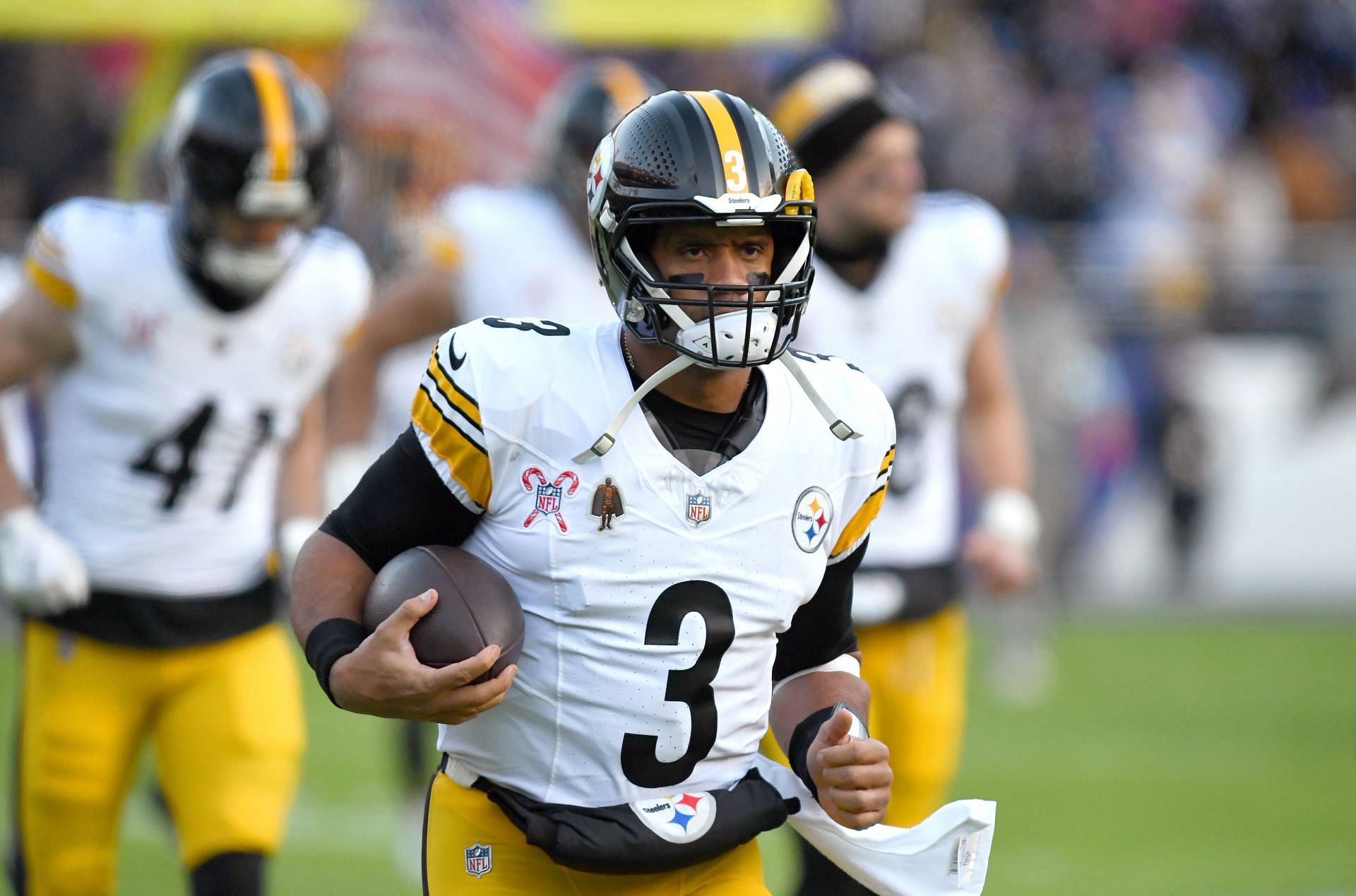 Russell Wilson at Steelers at Ravens - Source: Getty