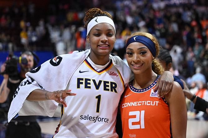 "Fine s**t" - NaLyssa Smith in awe of girlfriend DiJonai Carrington's candid all-black outfit snap