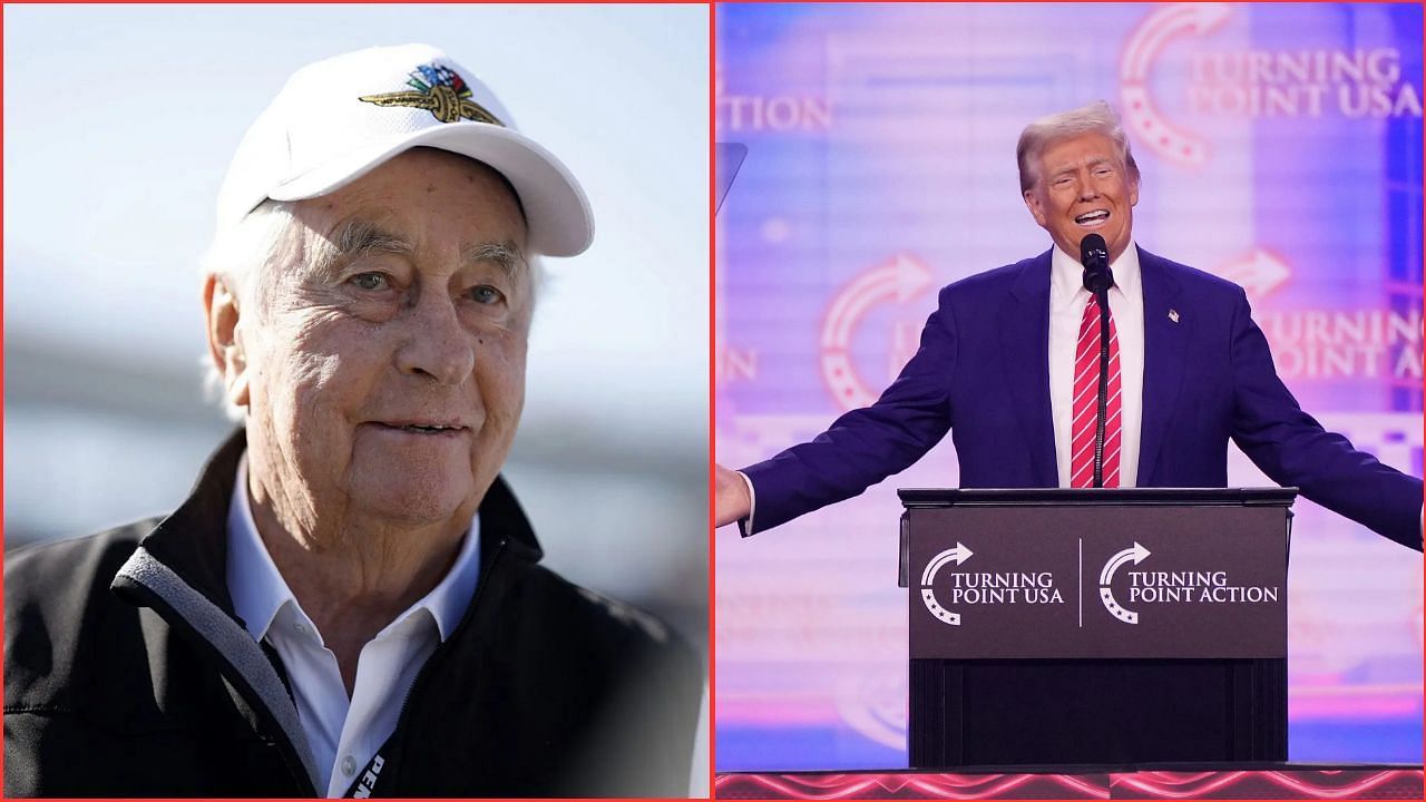 In Picture: Roger Penske. Credit: Getty. Donald Trump (R). Credit: Imagn.