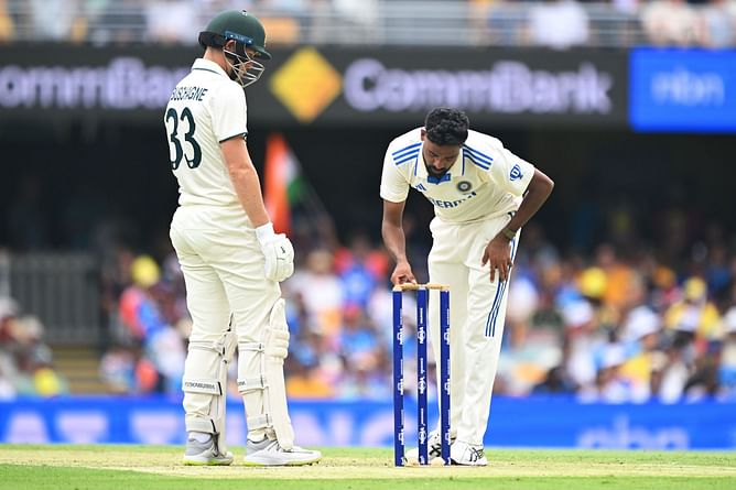 [Watch] Mohammed Siraj, Marnus Labuschagne take turns to switch the bails in BGT 2024-25 3rd Test