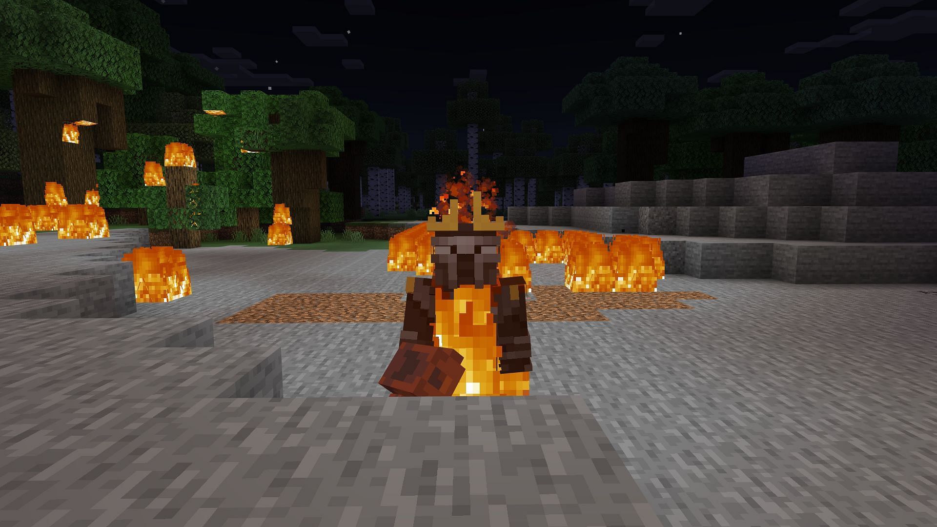 The Minecraft Lava Chicken Add-on gives you a fiery superpower (Image via Mojang Studios)