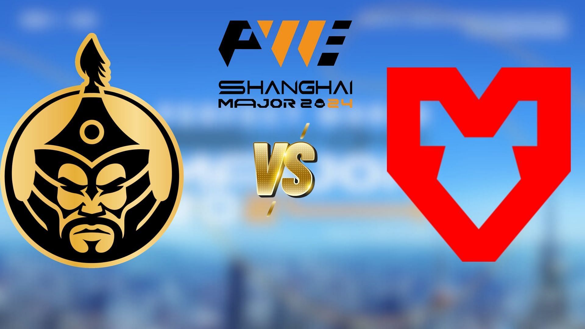 The MongolZ vs MOUZ will be the first quarterfinal of PW Shanghai Major (Image via X/@CS_PerfectWorld || Assets via The MongolZ, MOUZ)