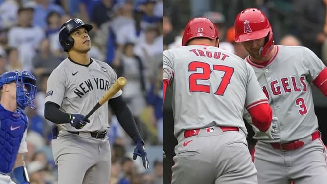 What would the Angels' batting lineup look like at the top if they manage to get Juan Soto? ft. Mike Trout, Jorge Soler, and Taylor Ward