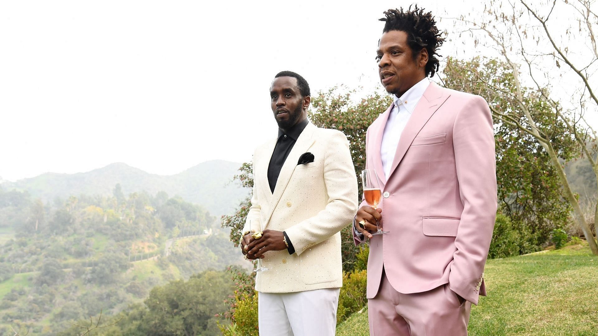 Sean Combs and Jay-Z attend 2020 Roc Nation THE BRUNCH on January 25, 2020, in Los Angeles, California. (Image via Getty/Kevin Mazur)