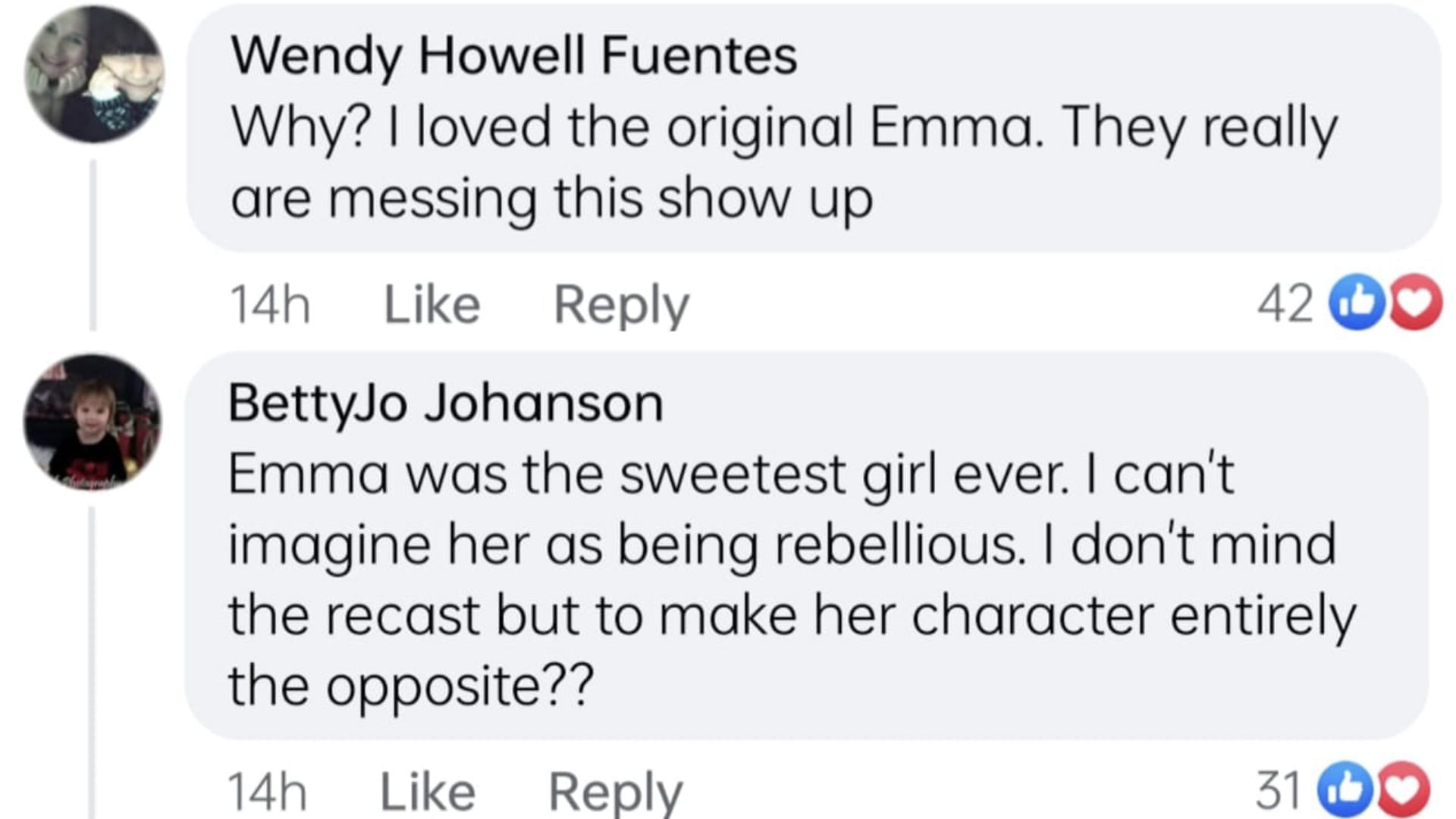 Comments by the fans (Image via Facebook / General Hospital)