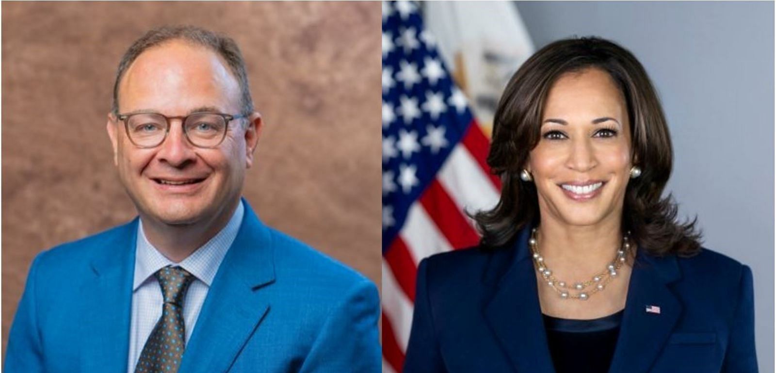 NBA fans react after Kamala Harris wanted Adrian Wojnarowski to make major announcement. (Photos from Kamala Harris and Adrian Wojnarowski X pages)