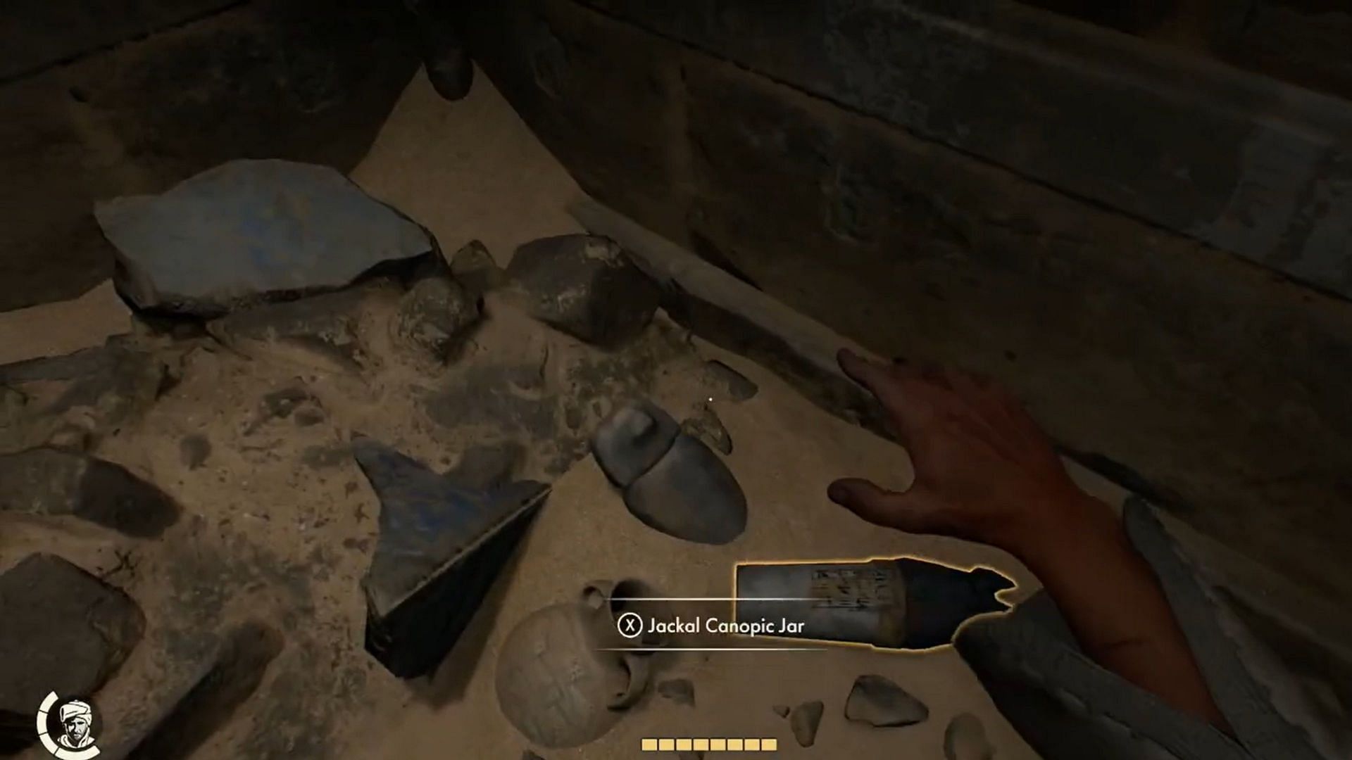 The jackal jar is found in a room accessed by heading across the grapple (Image via Bethesda)