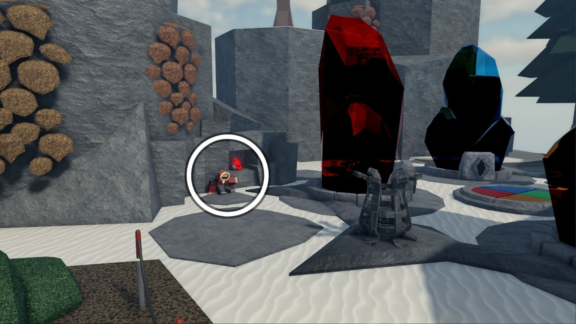 Location for the red energy crystal (Image via Roblox)