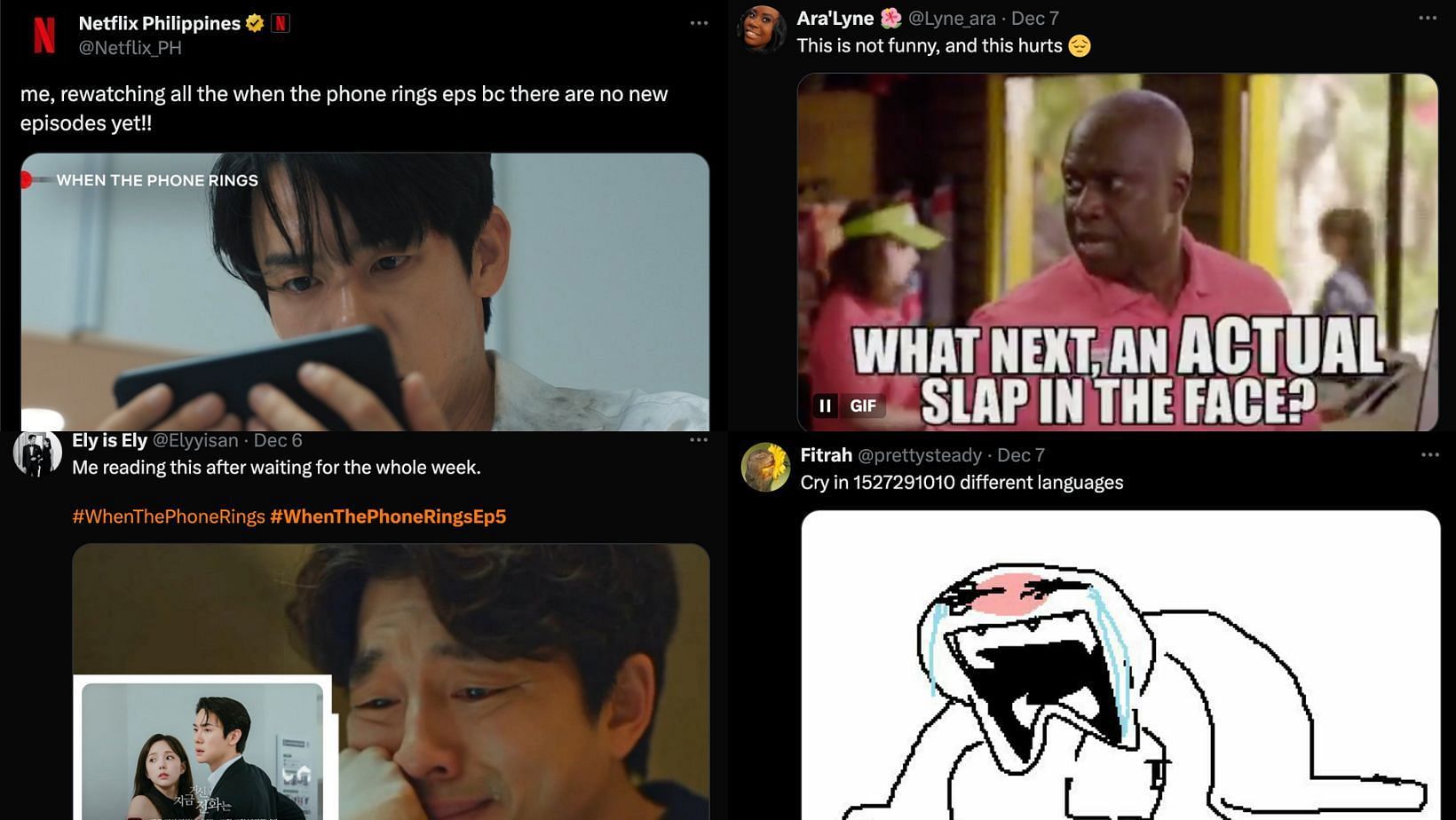 Memes flooded online over the drama&#039;s episodes cancellation. (Images via X/@Lyne_ara , @prettysteady , @Netflix_PH , @Elyyisan)