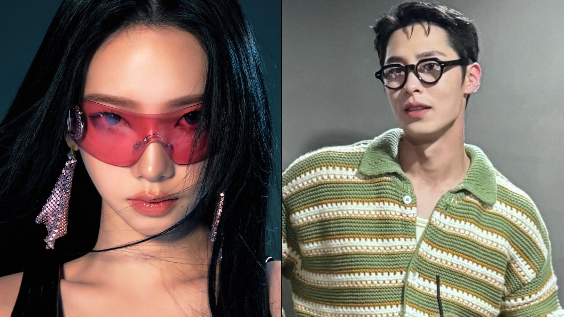 7 Korean celebrity pairs who ended their relationship in 2024. (Images via Instagram/@aespa_official and @jxxvvxxk)