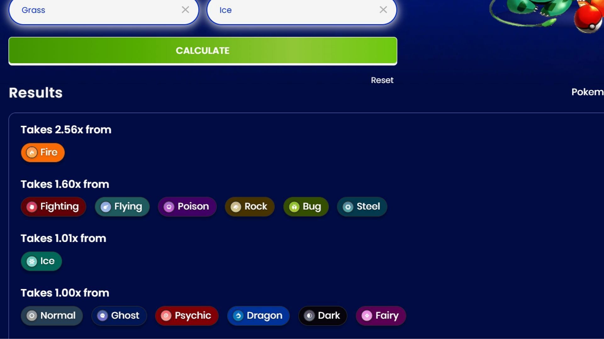 Pokemon Type Calculator (Image via Sportskeeda)