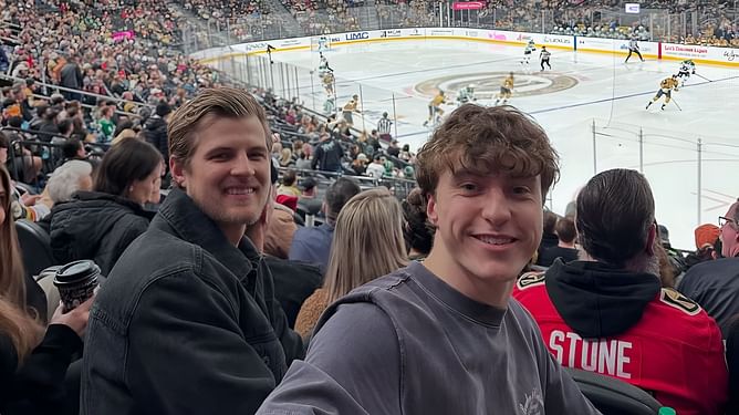 IndyCar driver Marcus Ericsson spotted at NHL team Vegas Golden Knights’ stadium for their derby game