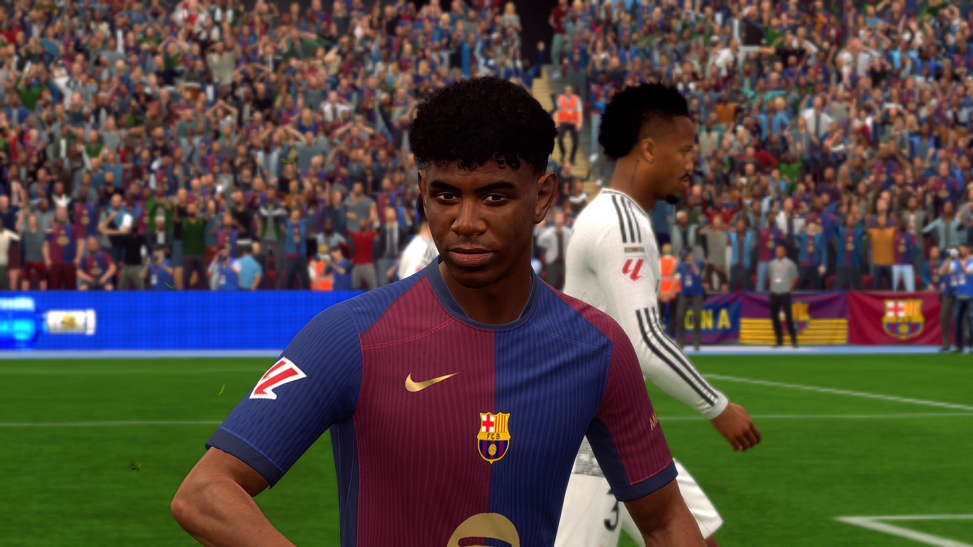 Lamine Yamal playing for FC Barcelona (Image via EA Sports)