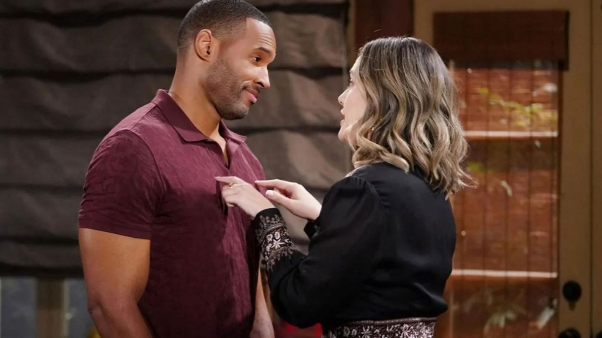 Hope and Carter in a still from The Bold and the Beautiful (via CBS)