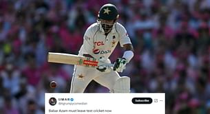 "Leave test cricket now" - Fans fume as Babar Azam departs for 4 runs, goes 19 innings without a half-century in SA vs PAK 1st Test