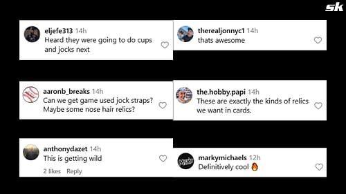 Screenshots of fan comments on the Instagram post