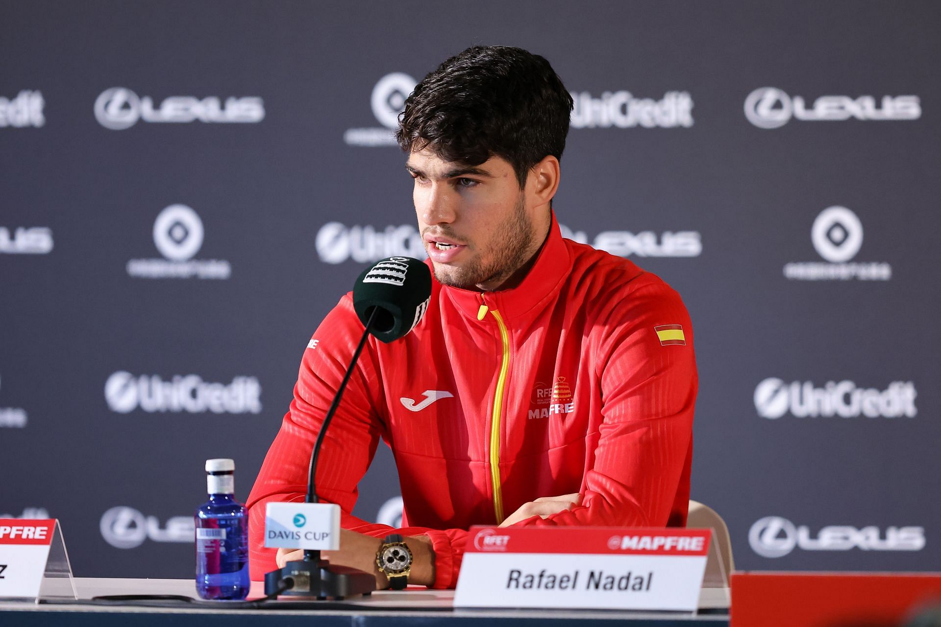 Carlos Alcaraz pictured at the 2024 Davis Cup Final | Image Source: Getty