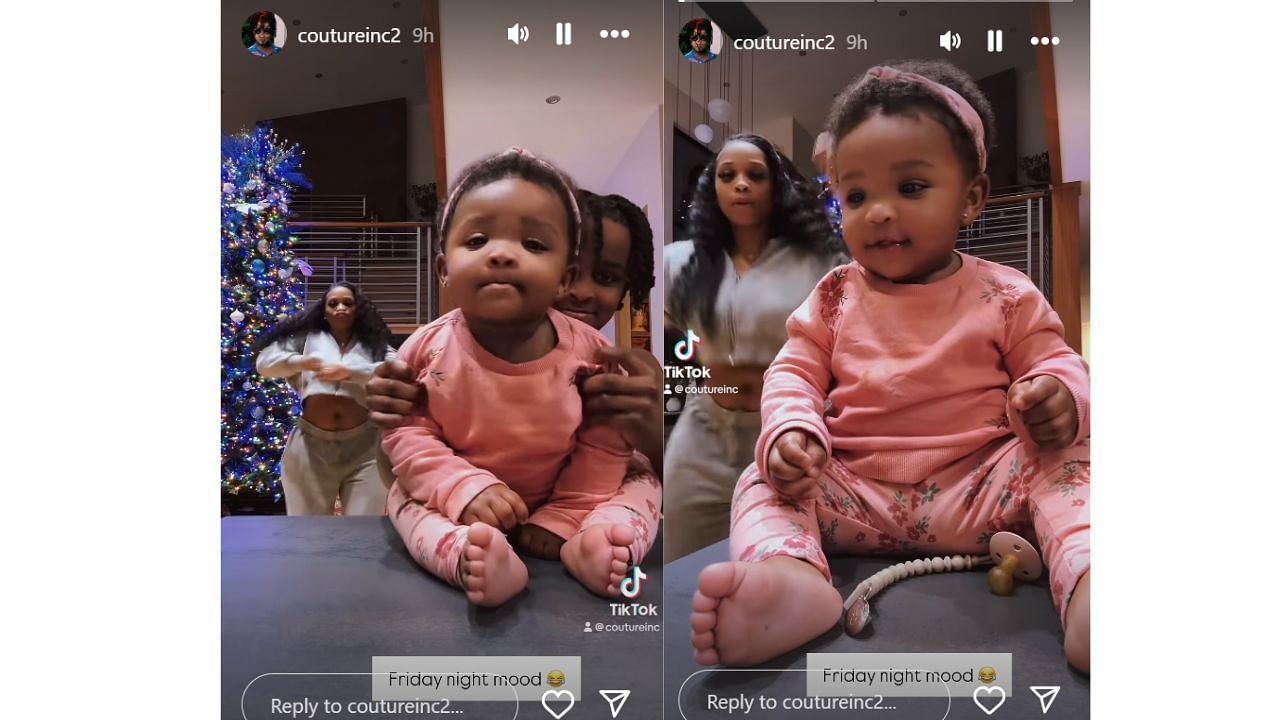 Anthony Edwards&#039; baby mama, Jeanine Robel, shares an adorable video featuring their kids on Instagram. [photo: @counterinc2/IG]