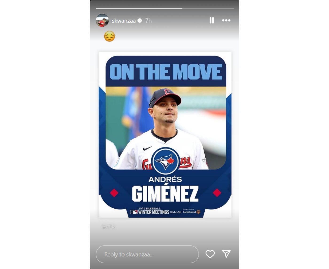 Kwan expressed sadness about Gimenez&#039;s move (credit: skwanzaa/Instagram)