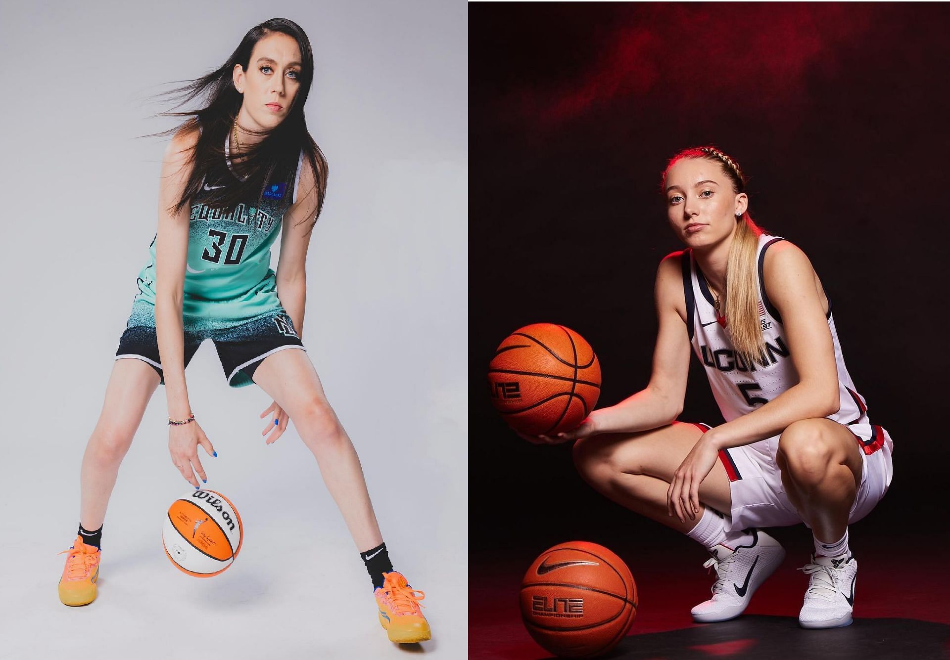 Breanna Stewart and Paige Bueckers side by side