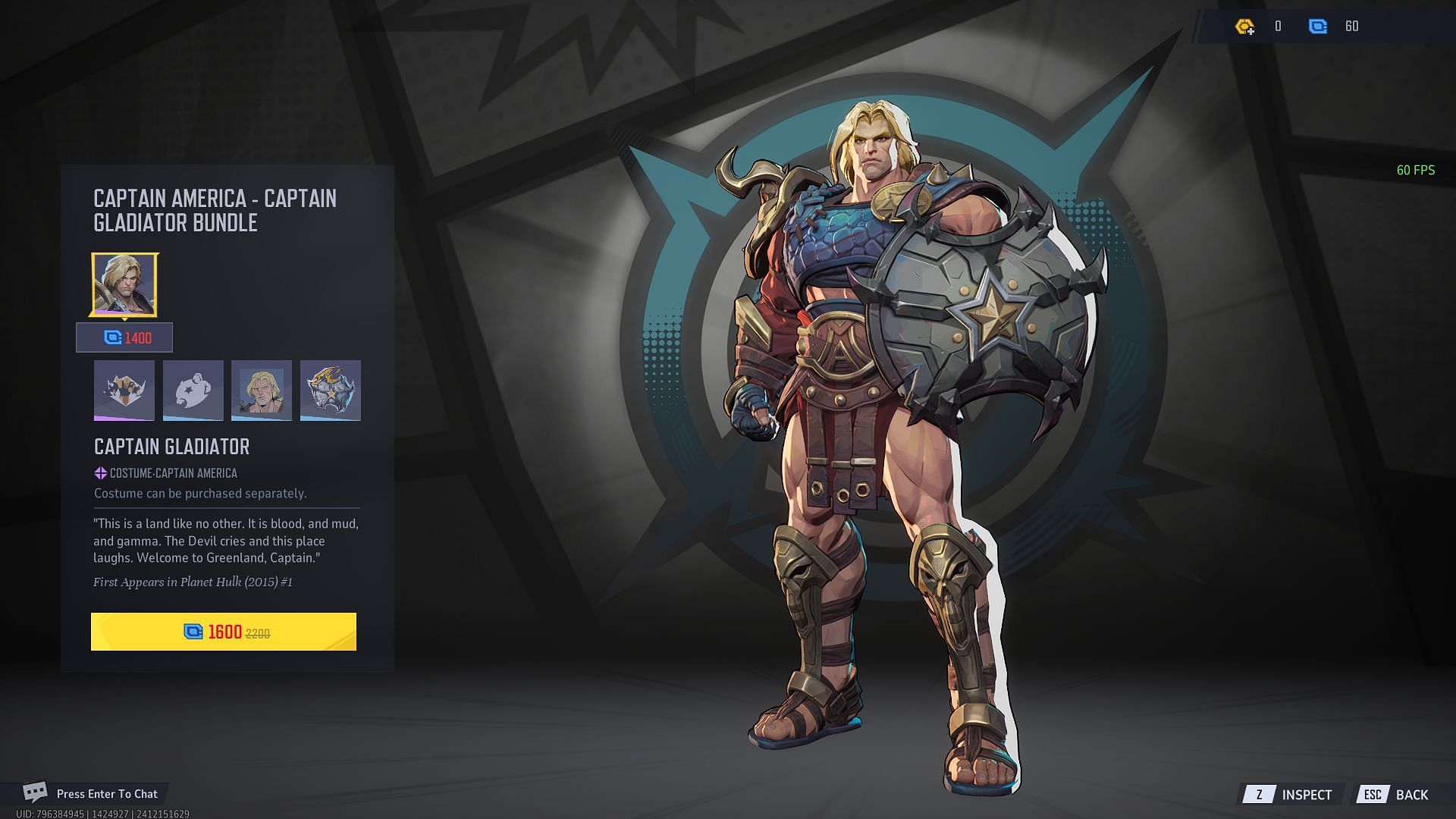 Captain Gladiator Costume (Image via NetEase Games)