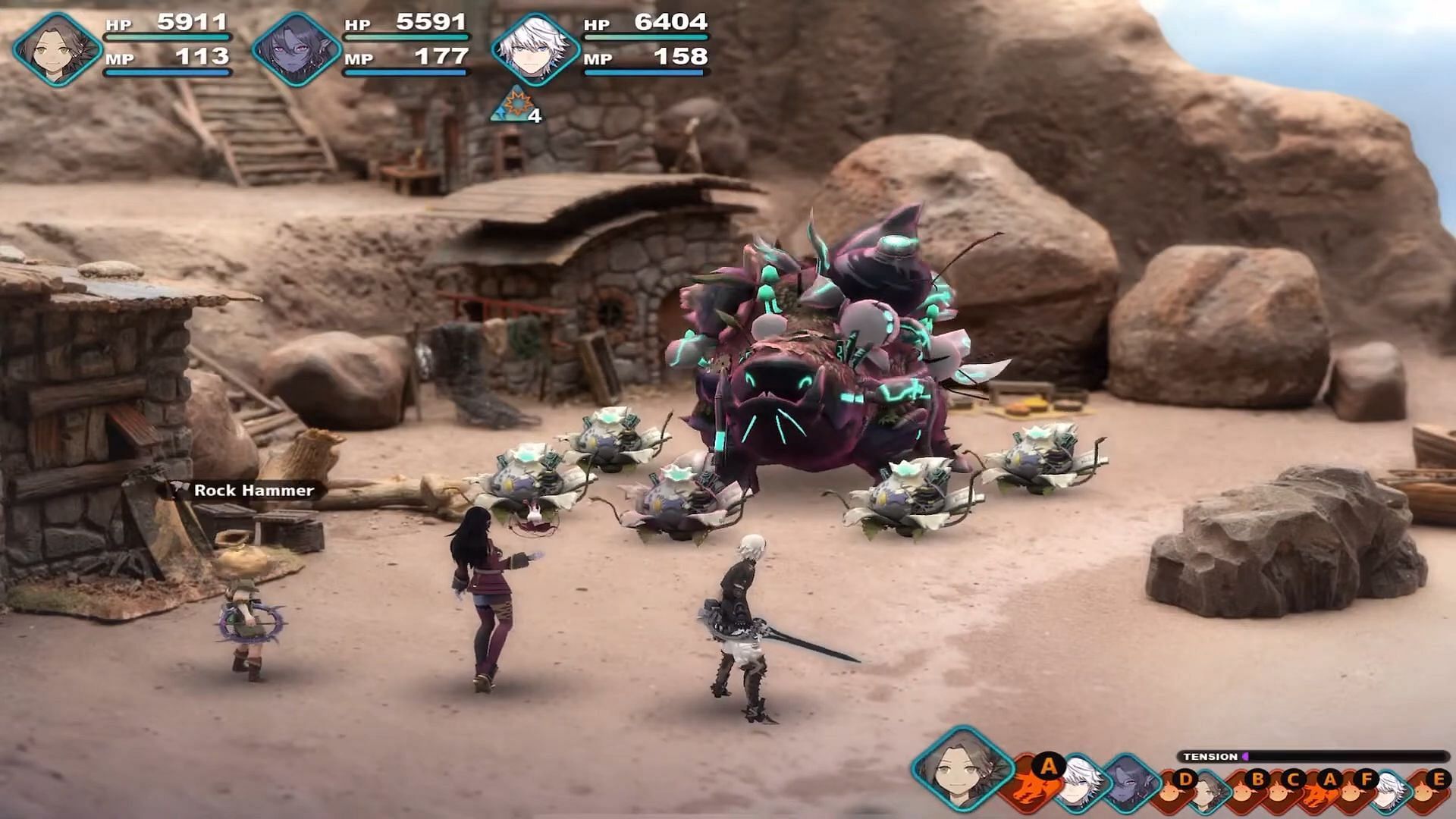 Avoid the snaller enemies in this fight (Image via Square Enix)