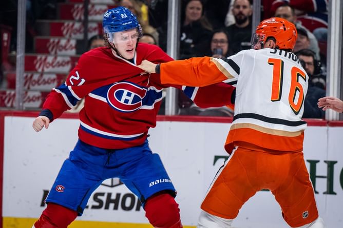 Watch: Kaiden Guhle lands nasty blows on falling Ryan Strome