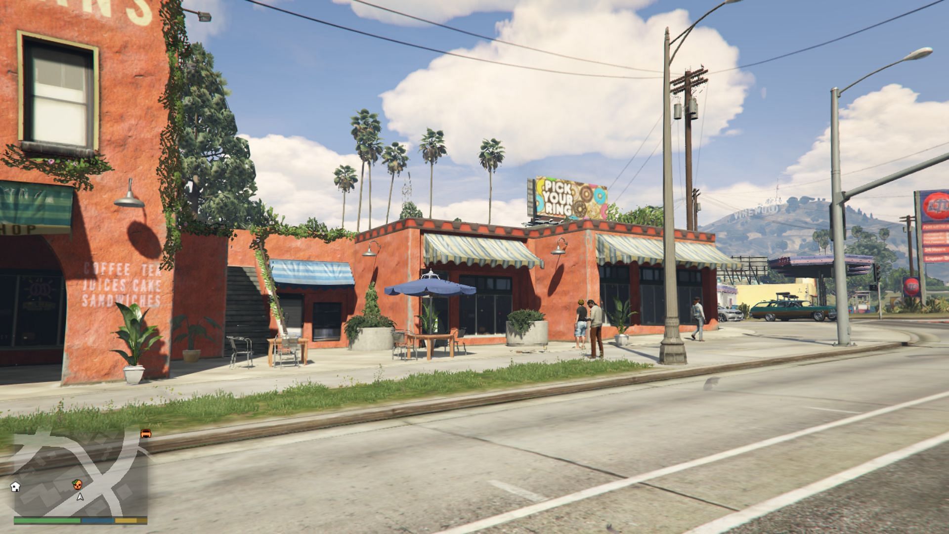 Screenshot of an area where you can start a Rampage mission in GTA 5. (Image via Rockstar Games)