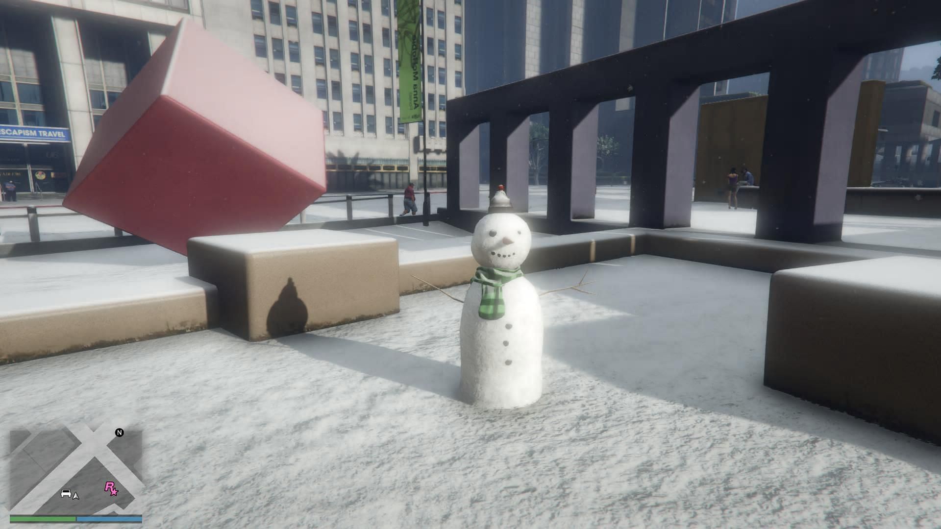 GTA 5 Online Snowman (Image via Rockstar Games)