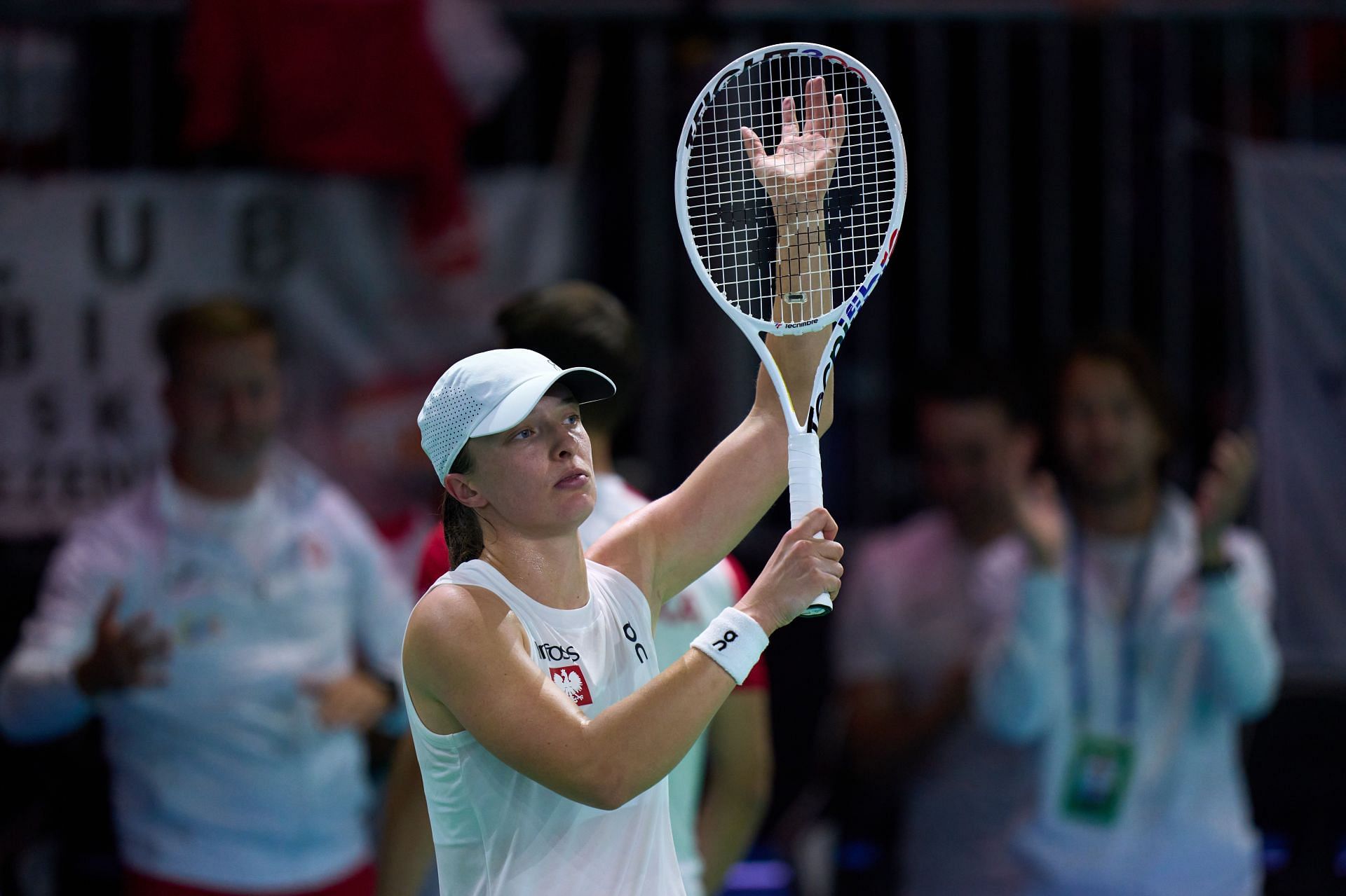 Iga Swiatek at the Billie Jean King Cup Finals - Poland v Italy: Semi-Final - (Source: Getty)